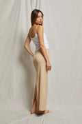 Aja Structured Rib Maxi Skirt - Sand Dune