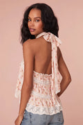 Alessandro Halter Floral Top - Cherry Kisses
