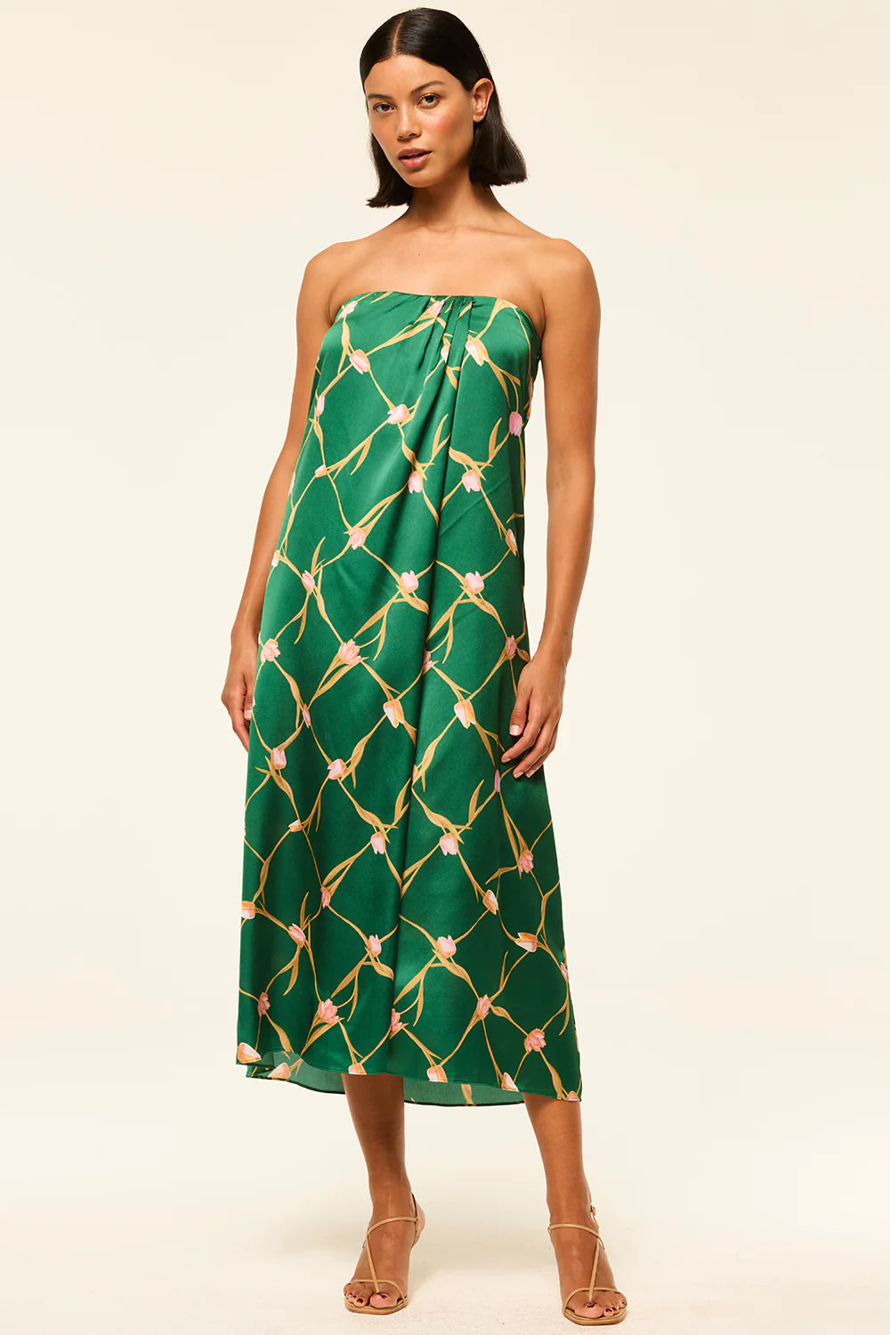 Aurelia Dress - Tulip Lattice Satin