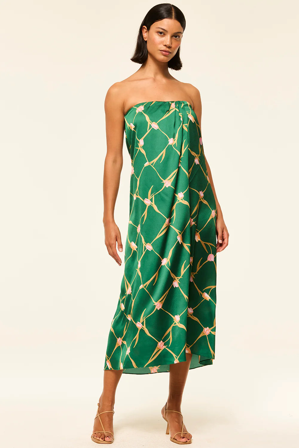 Aurelia Dress - Tulip Lattice Satin