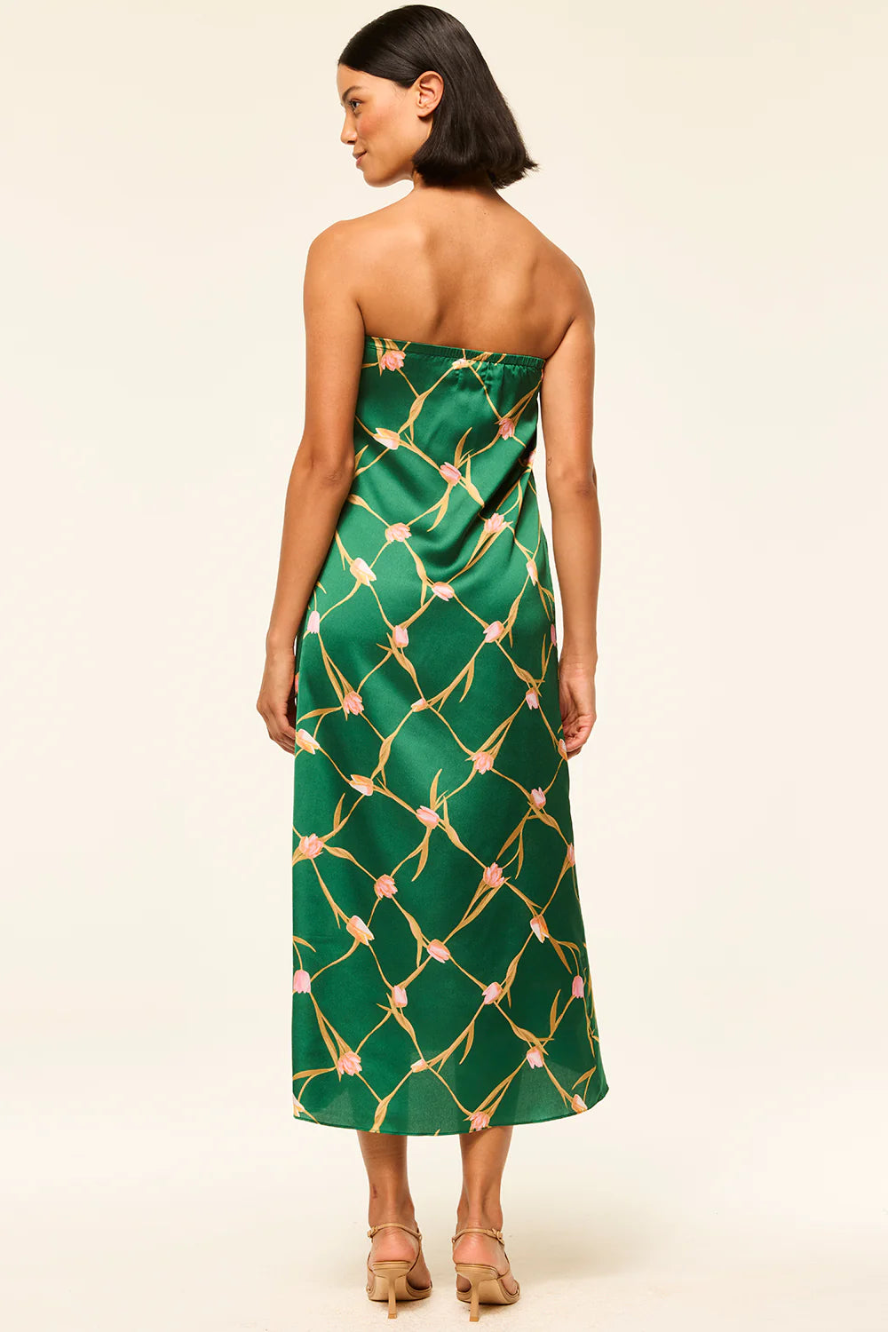 Aurelia Dress - Tulip Lattice Satin