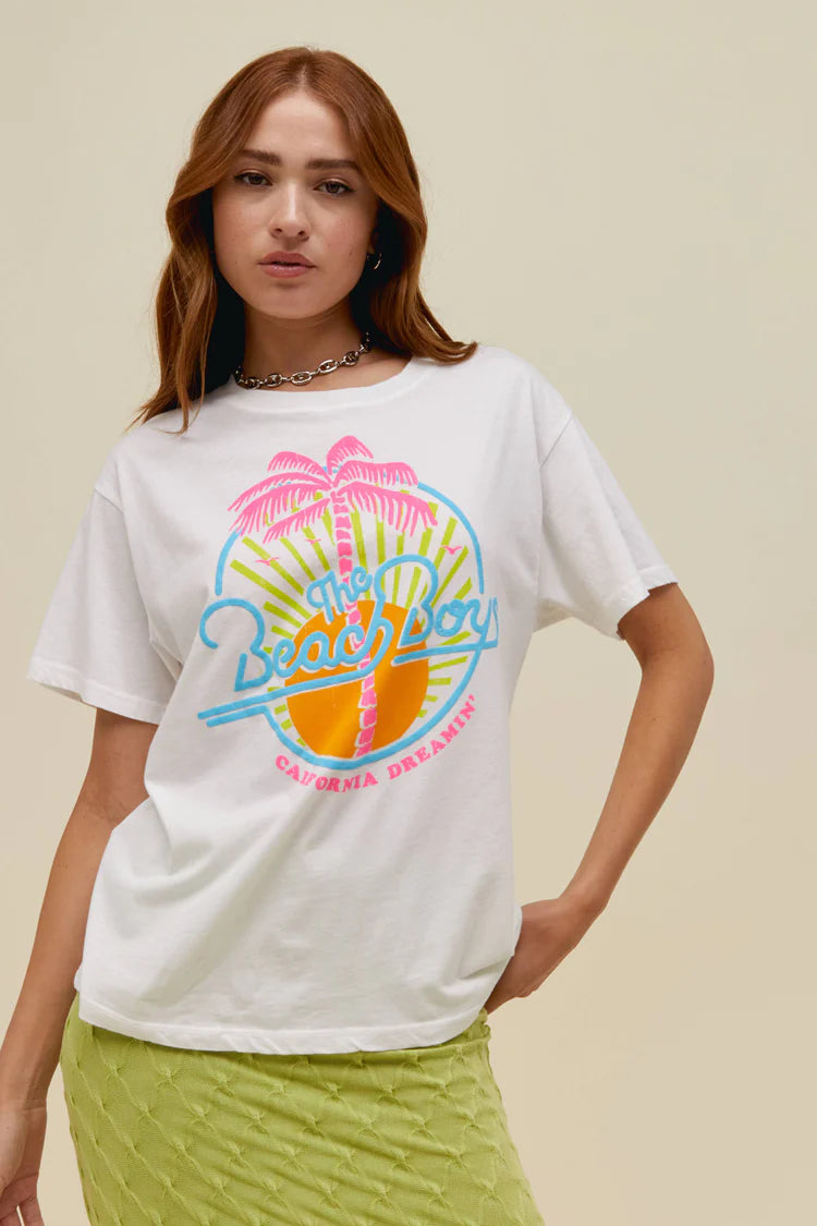 The Beach Boys California Dreamin' Boyfriend Tee - Vintage White