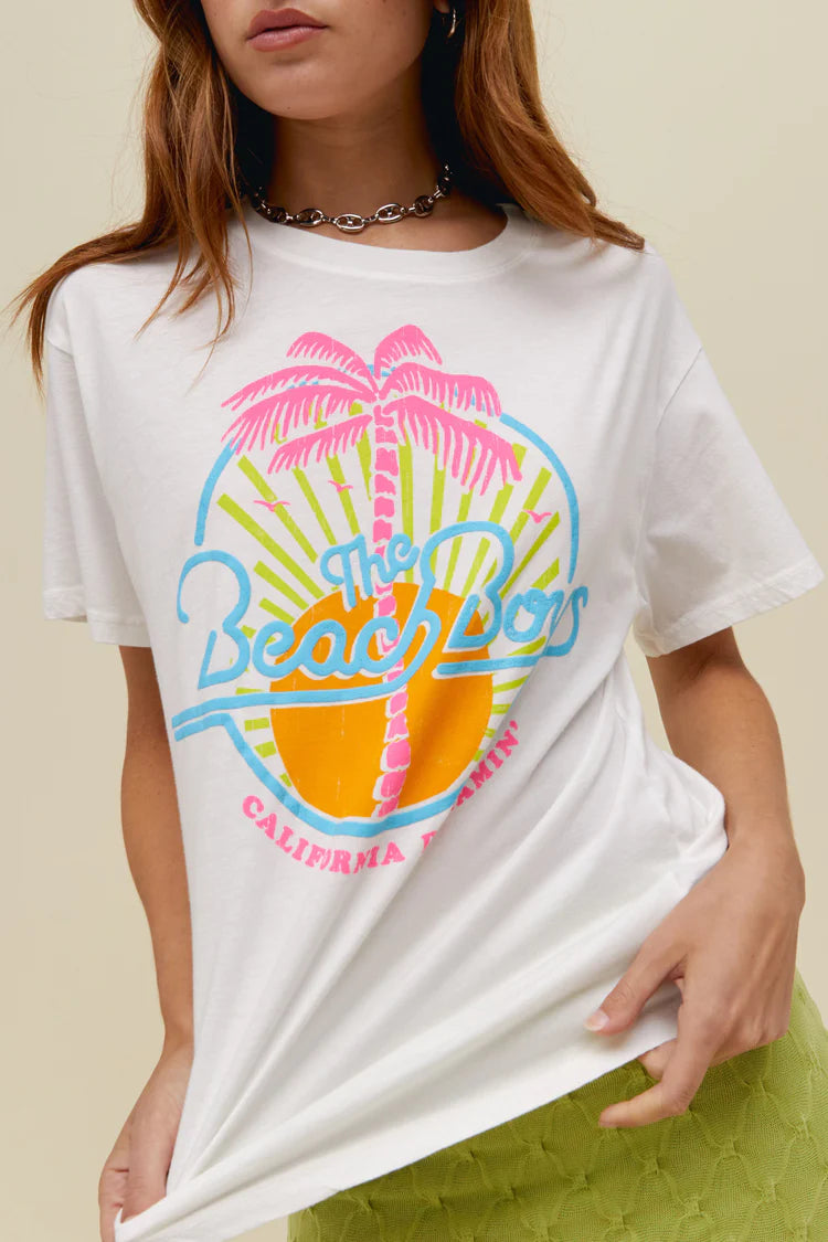 The Beach Boys California Dreamin' Boyfriend Tee - Vintage White