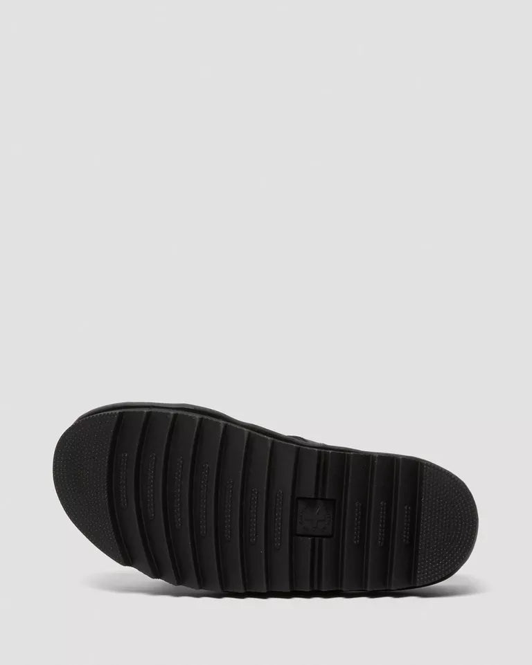 Blaire Leather Slide Sandals - Black Hydro Leather