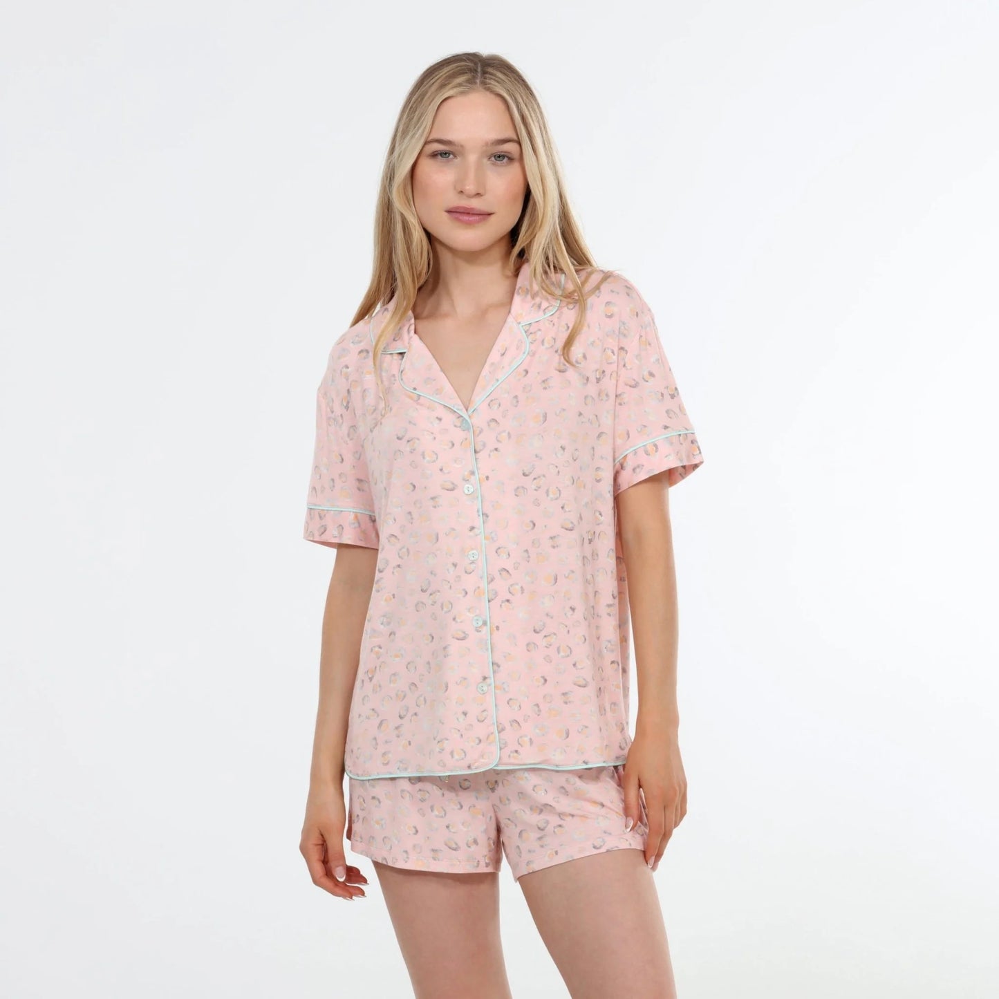 All American Shortie PJ Set - Sunkissed Leopard