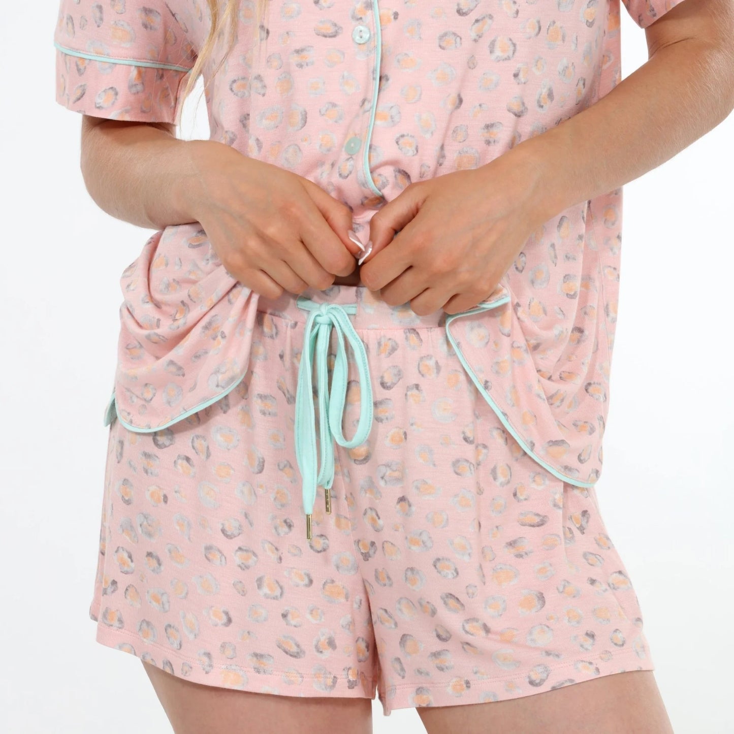 All American Shortie PJ Set - Sunkissed Leopard