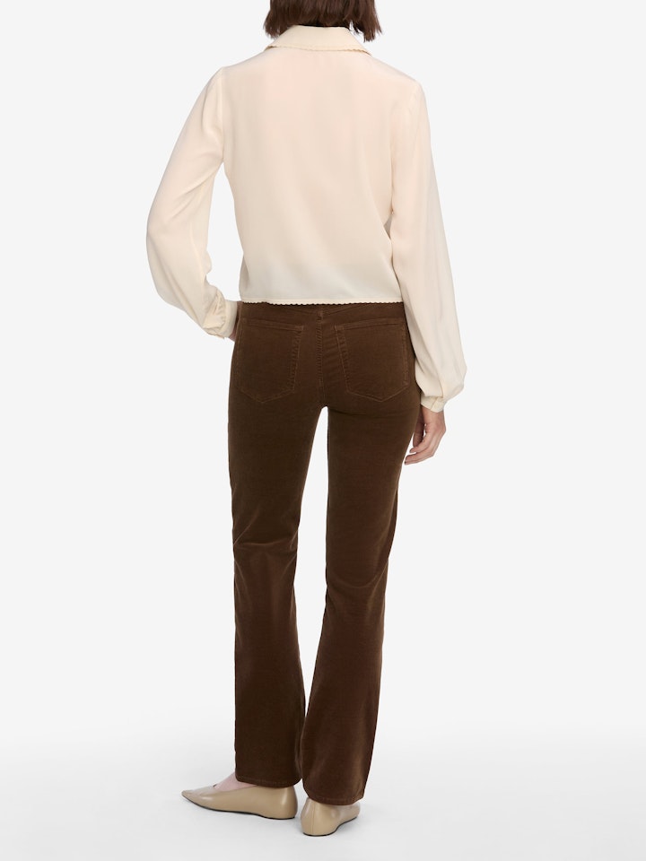 Le Sleek Straight Corduroy - Bitter Chocolate