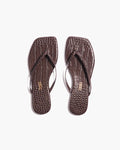 Square Toe Lily - Carob Croc