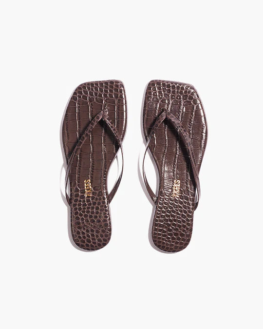 Square Toe Lily - Carob Croc