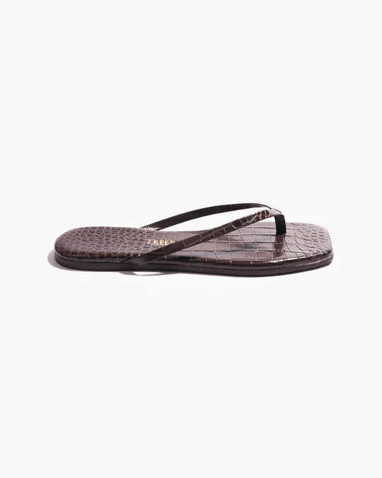 Square Toe Lily - Carob Croc