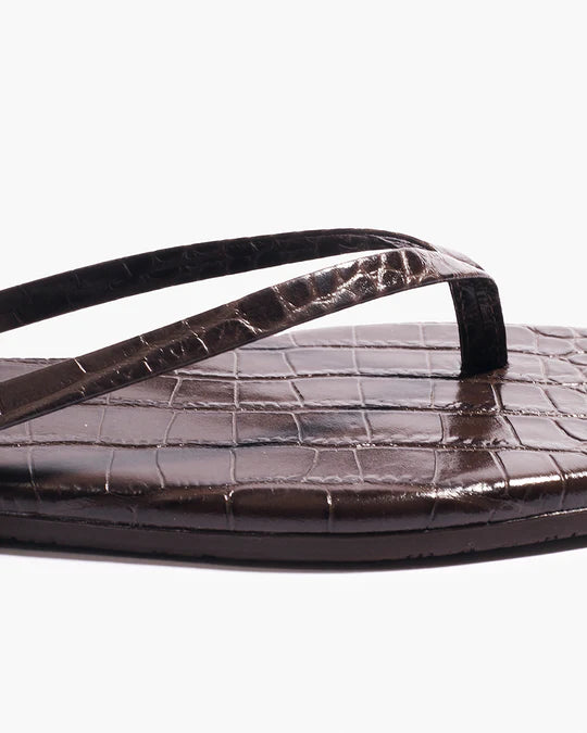 Square Toe Lily - Carob Croc