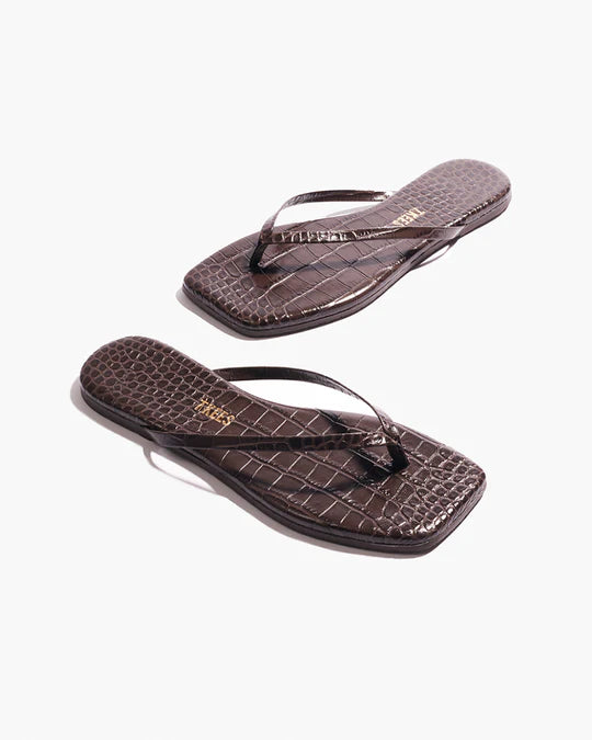 Square Toe Lily - Carob Croc