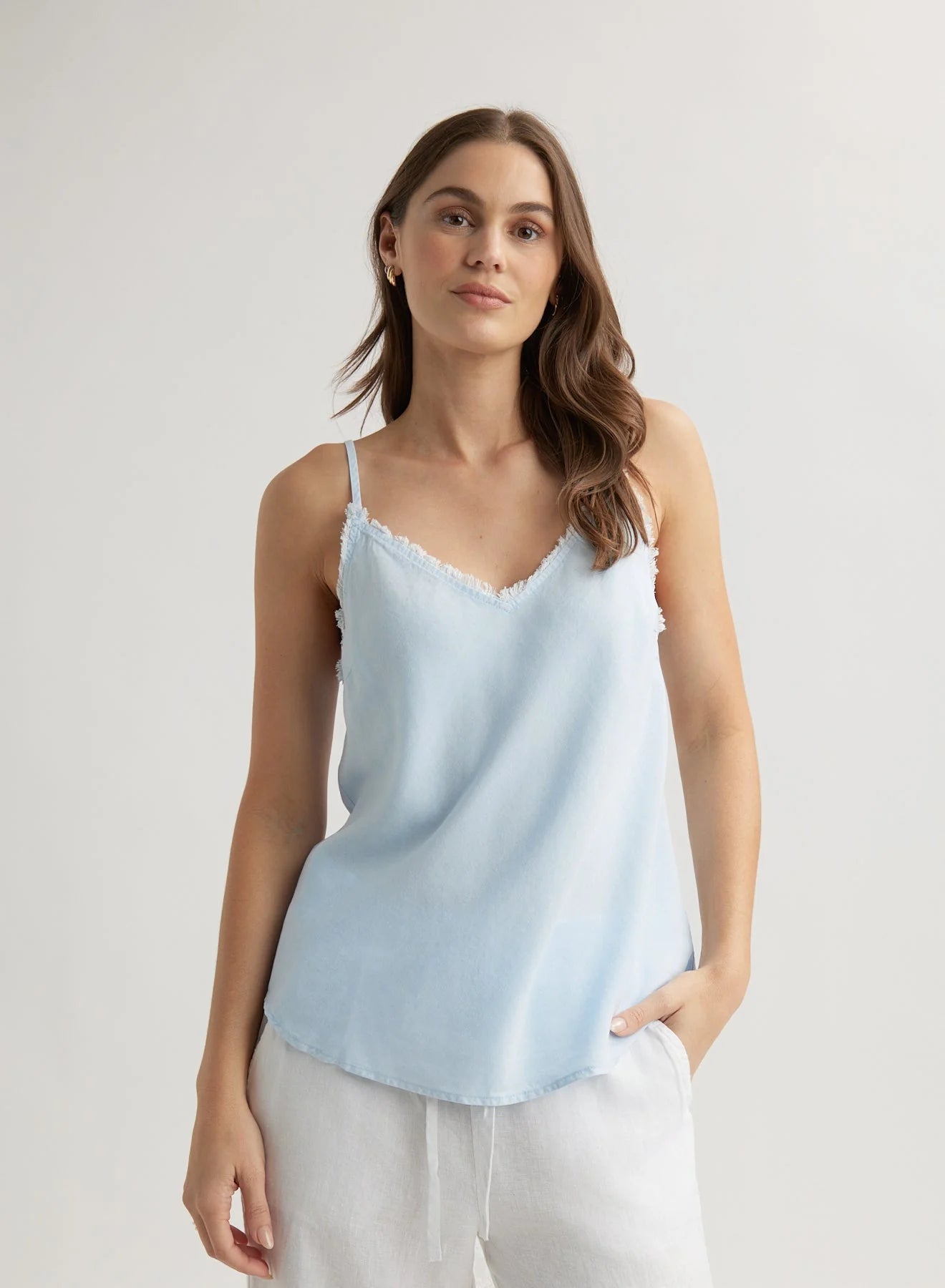 Frayed Cami - Clear Water