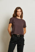 Harley Crispy Lightweight Cotton Boxy Crew Tee - Cocoa