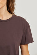 Harley Crispy Lightweight Cotton Boxy Crew Tee - Cocoa