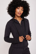 Warm Core Zip Hood Jacket - Black