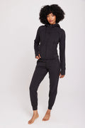 Warm Core Zip Hood Jacket - Black