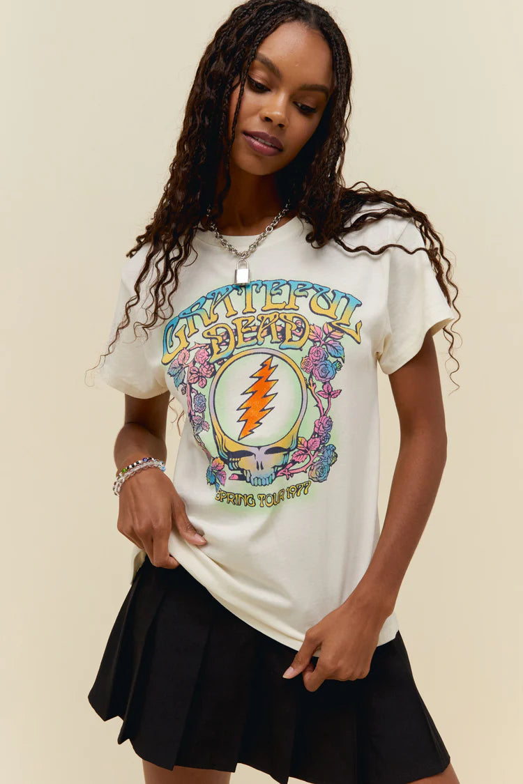 Grateful Dead Spring Tour 1977 Tour Tee - Stone Vintage