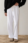 The Eco-Terry Stripe Crop Pant - Powder