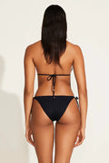 Elle Adjustable Tie Side Bottom - Black SuperRib