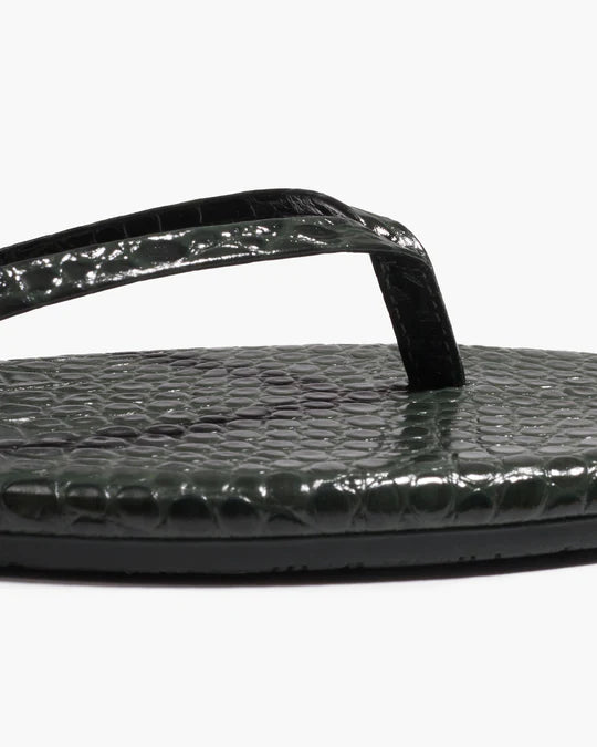 Square Toe Lily Croc - Emerald