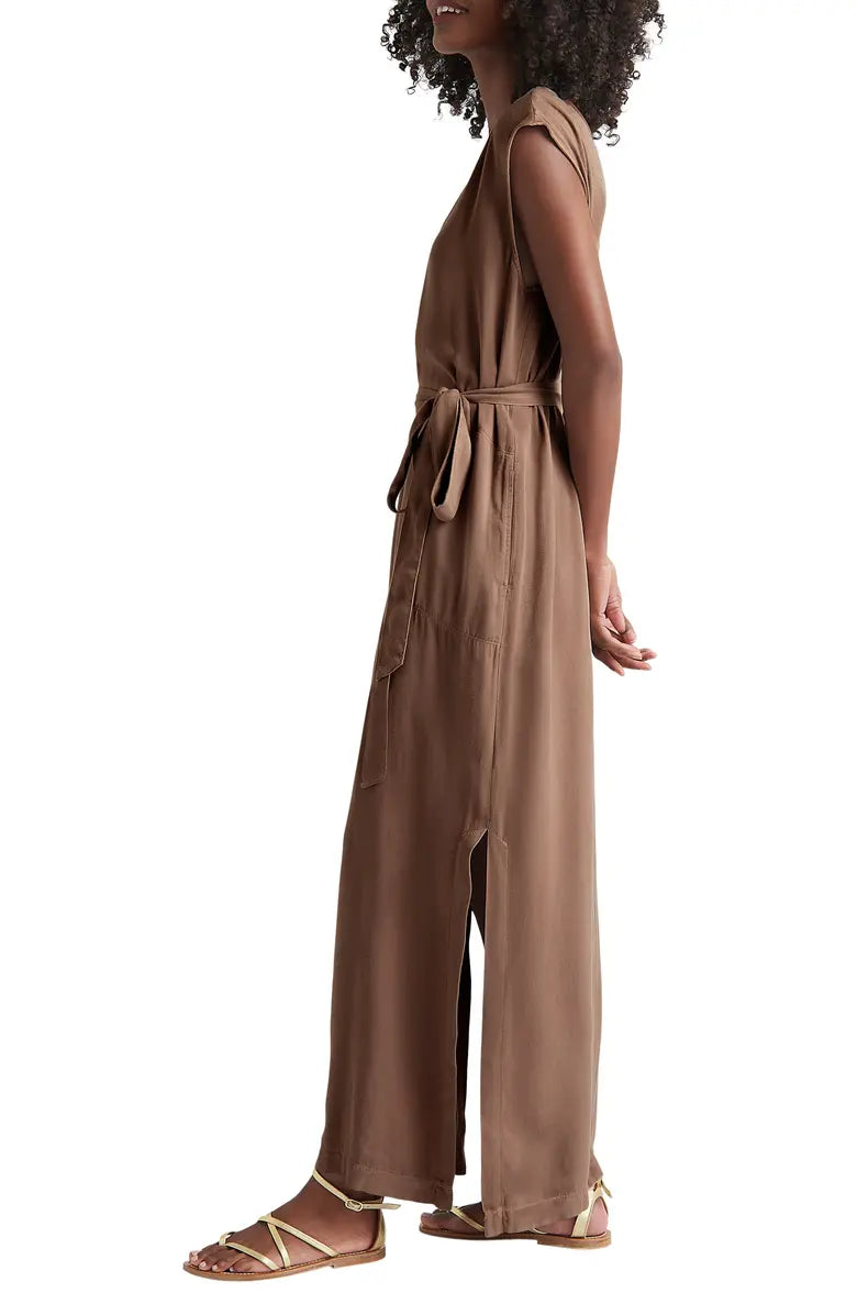 Evian Maxi Dress - Ash Brown