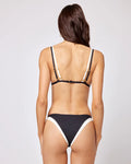 Seamless Finneas Bikini Top - Black/Cream