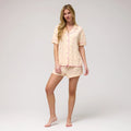 All American Shortie PJ Set - Peach Flamingos
