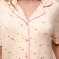 All American Shortie PJ Set - Peach Flamingos