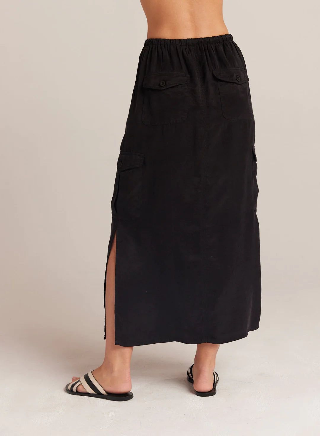 Goldie Bellow Pocket Cargo Skirt - Black