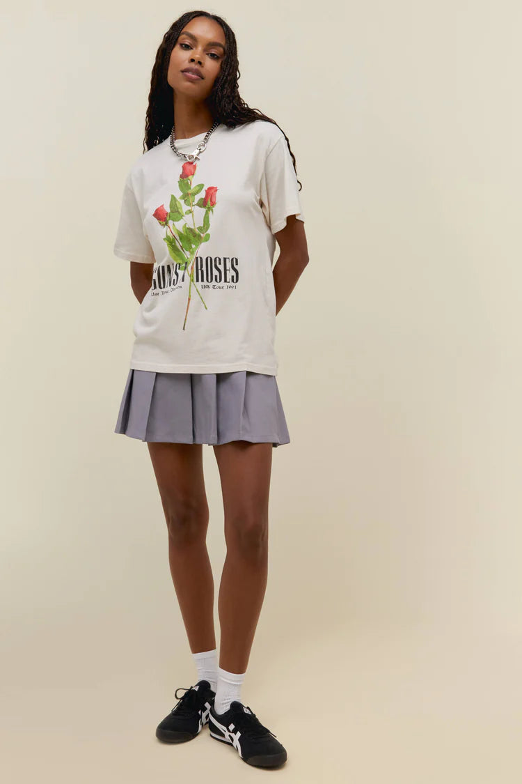 Guns N' Roses Use Your Illusion Roses Weekend Tee - Dirty White