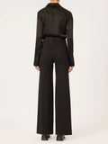 Hepburn Wide Leg High Rise Vintage 32'' - Jet Black