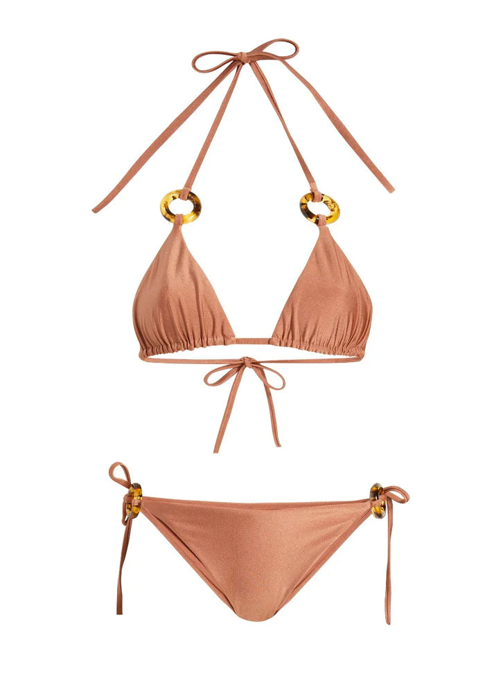 The Iris Ring Bikini Top - Cocoa