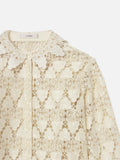The Lace Button Up Shirt - Ecru