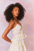 Lavetta Cotton Voile Dainty Tie Cami Top - Sherbert Sunrise