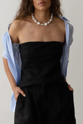 The Linen Tube Top - Jet