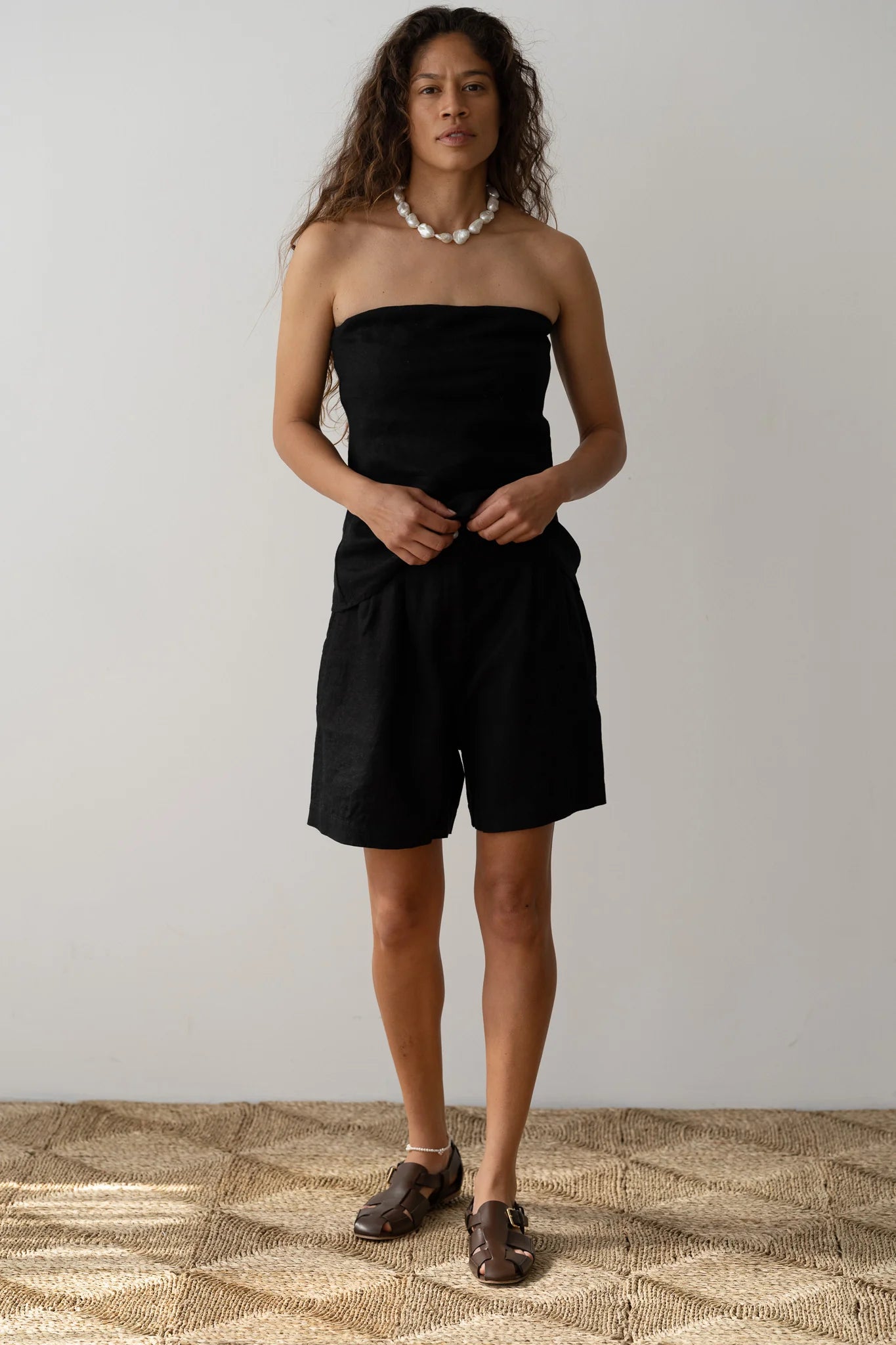 The Linen Tube Top - Jet