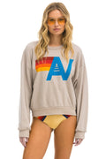 Logo Relaxed Crew Sweatshirt - Sand