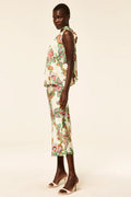 Luka Top - Floral Lattice Satin