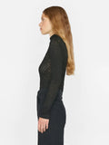 Mesh Lace Turtleneck - Noir