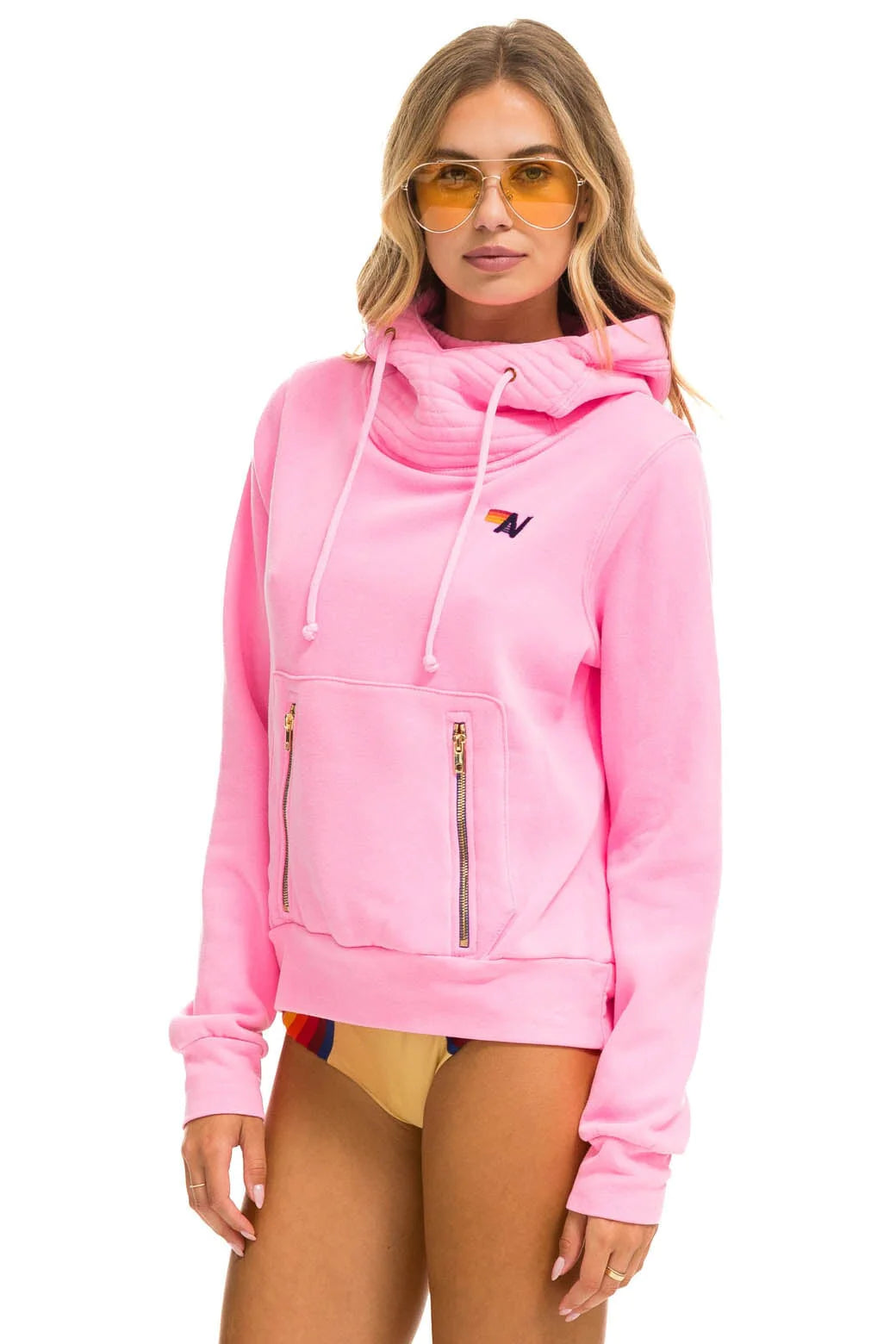 Bolt Ninja Pullover Hoodie - Neon Pink/Mint