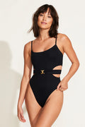 Luxe Link Belted One Piece - Black ReLux