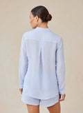 Linen Pocket Button Down - Perennial Blue