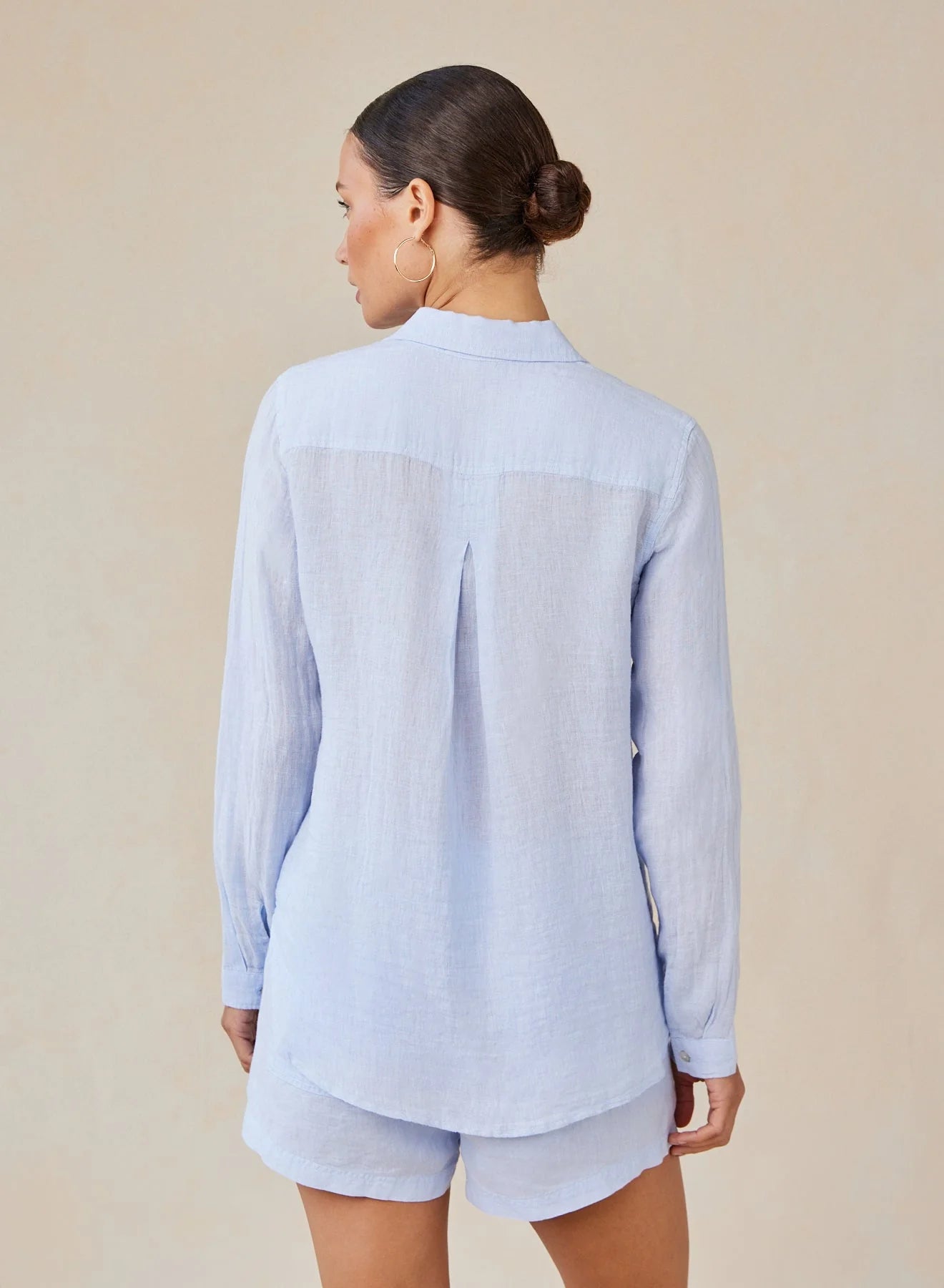 Linen Pocket Button Down - Perennial Blue