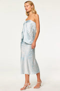 Pixie Top - Acqua Blue Satin