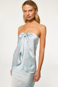 Pixie Top - Acqua Blue Satin