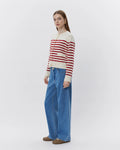 Elica Cardigan  - Red Striped
