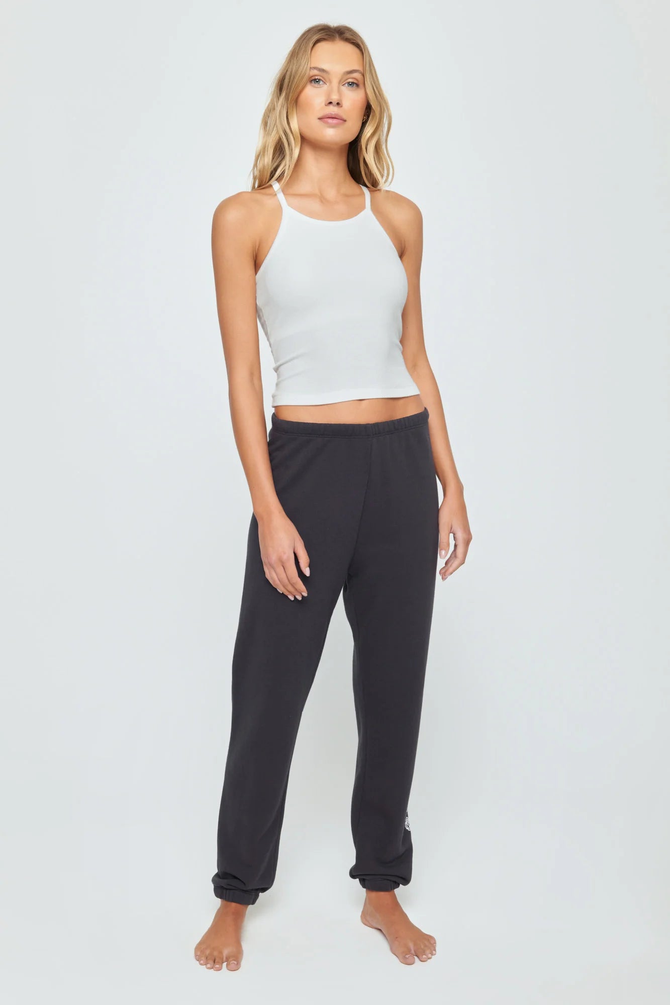 Remi Rib Crop Tank - White