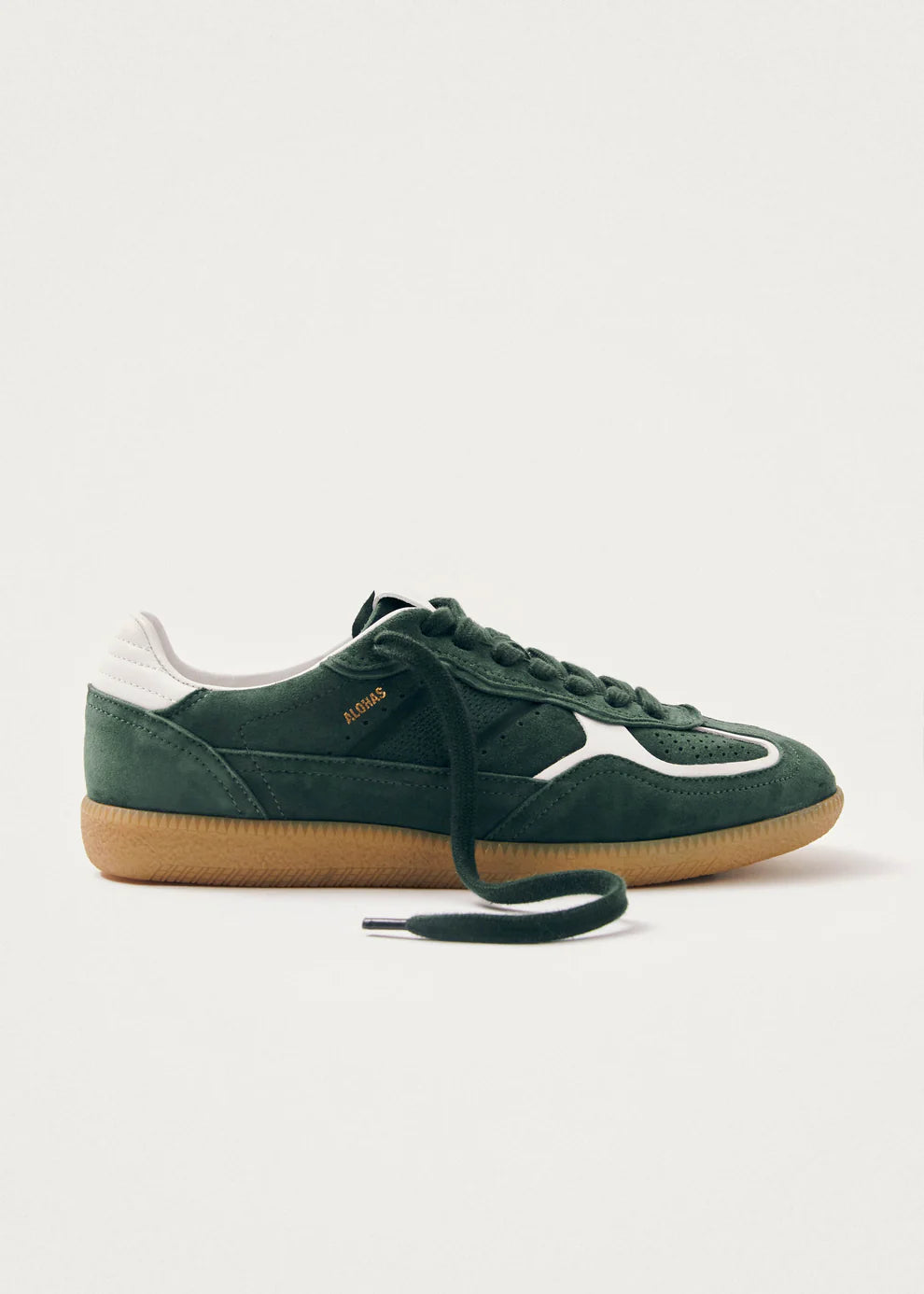 Rife Forest Green Leather Sneakers
