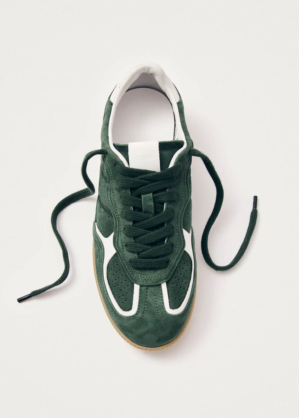 Rife Forest Green Leather Sneakers